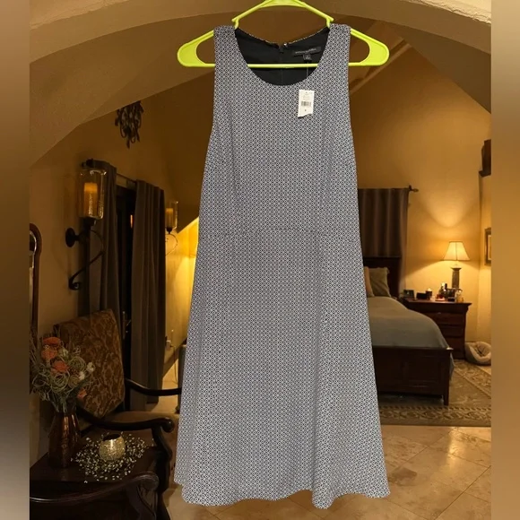 Banana Republic Black and White Geometric Sheath Dress - Picture 1 of 3